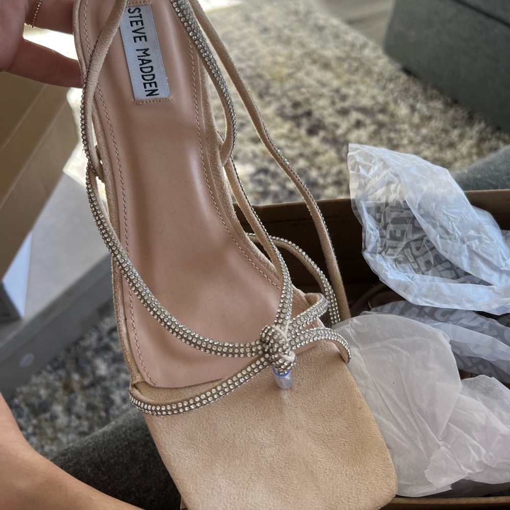 Steve Madden strappy bling heels